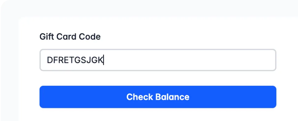 Self-serve balance checker